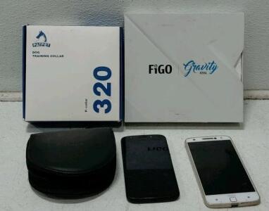 Bose Headphones, 2 Motorola Phones, Pet Collar and FiGo Phone (Everything Turns On)