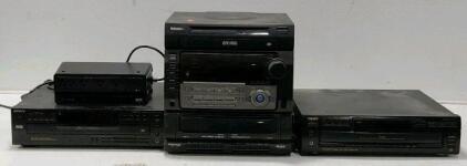 Sony CDP-C215 CD Player, TEAC AD-600 Cassette Deck, Technics SA-GX170 Receiver, Audio Bundle (Everything Turns On)