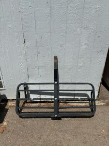 Steel hitch-mounted cargo carrier,, 60" x 24", 2" Receiver, 500 lb Capacity, Fixed Platform