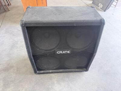 Crate 4x12 Guitar Speaker Cabinet, Black Carpet, Metal Grille, 4 x 12" Speakers