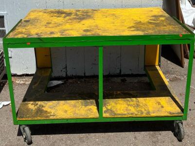 Heavy-Duty Mobile Workbench with Large Workspace and Lower Shelf (29InLx 23.5InWx30InH)
