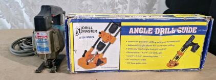 (1) Vintage Makita Jig Saw, Model 4300BV & (1) Drill Master Angle Drill Guide