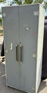Industrial Metal Storage Cabinet with Wheels, (31InLx19.5Wx75.5H) 4 Adjustable Shelves