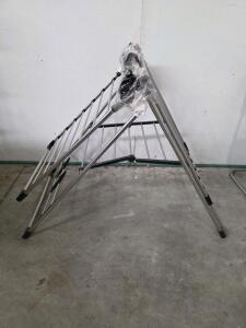 Stainless Steel Folding Clothes Drying Rack, 55.7" x 21.34" x 55.7", 33 lbs Capacity