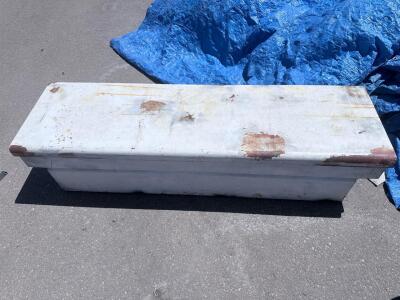 Fiberglass Marine Storage Box, Approx. 72" x 18" x 18", White, Heavy Wear