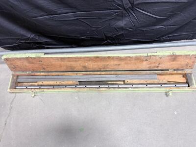 48" Steel Precision Straight Edge in Wooden Case &ndash; Machinist Inspection Tool
