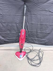 H2O Mop Ultra 1300W Electric Steam Mop, Red, Triangle Head, 20 ft Cord, Microfiber Pad