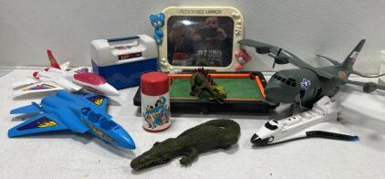 Vintage Tim Mee C-130 Hercules Military Cargo Plane Toy, Olive Green, 14-16" Length