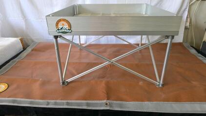 Portable firepit 24 inches wide x 24 inches ling by 15 3/4 inches tall