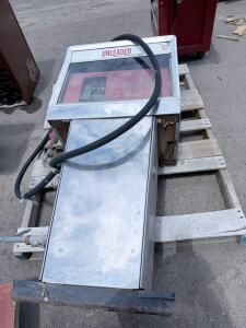 Vintage Unleaded Gasoline Fuel Pump - Mechanical Display, Single Hose, Metal Body