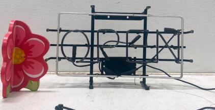 NeonPro OPEN Neon Window Sign with Power Supply, UL Listed, Pull Chain. Does Not Power On.