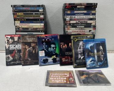 Mixed Lot: 45 DVDs & 3 CDs incl. Alfred Hitchcock Collection, Percy Jackson Blu-ray, Law & Order
