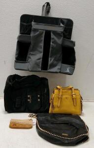 Jessica Simpson, Assorted Used Bags and Organizer Set Including Car Organizer, Messenger, Clutch