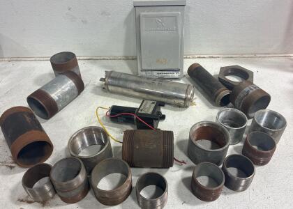 Grundfos Submersible Motor Control box, model SA-SPM5. Grundfos SA- Box designed for a 1.5 HP well pumps. Franklin Electric 4&rdquo; Submersible motor 1.5 Hp 3 wire 230v,Atwood Mobile Products motor, model 75721.miscellaneous couplings and fittings for Well.