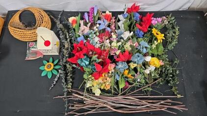 Bouquet of Plastic Flowers and a Lollipop holder