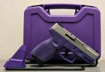 Taurus G2C 9MM Semi-Auto Pistol, Purple Frame, 3.2" Barrel, Case, TMS70147