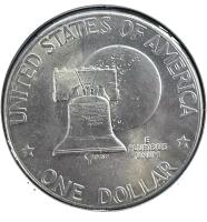 1976-D Eisenhower Dollar Bicentennial $1 Coin, Denver Mint, MS65+ Uncertified, Copper-Nickel Clad - 3