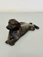 Cast Iron Laying Dog Figurine &ndash; 8" Length, 4.5 lbs, Vintage Style - 2