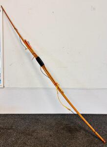 Vintage Outdoor Sports Co. Traditional Wooden Longbow With 3 Feathered Arrows, 60" Length