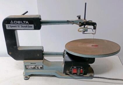 Delta 40-560 2-Speed 16" Scroll Saw, 1/10 HP Motor, 120V, 2" Max Cut, Pin-End Blades, K9403