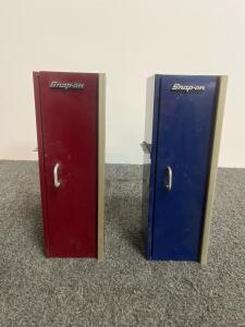 Snap-On KMC923APOL Miniature Tool Lockers &ndash; Red & Blue, Metal Construction, Functional Doors