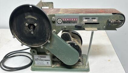 Central Machinery 4"x36" Belt & 6" Disc Sander, 1/3 HP, 1185 FPM, 120V Bench-Top