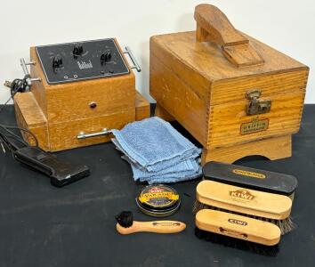 Vintage National Electric Cautery Machine Model 920 & Griffin Shinemaster Shine Kit, USA Made
