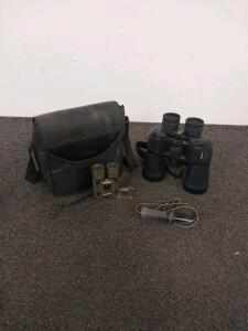 Nikon Action 10x50 Binoculars With Case, Simmons Realtree 8x21 Binoculars & Lanyard Game Call