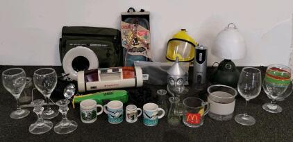 Mister Twister MT-1201 Electric Fisherman Knife (Powers On), 120V, 100W, 7.5" Stainless Blade, CamelBak Bladder And Bag (New), Collectable Tin Man Cup, And More