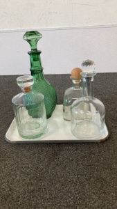 Glass bottles with lids