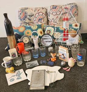 Seat Cushions, Assorted Glasses, Shower Caddy, Home Decor, And More