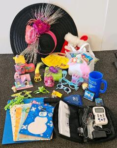 Tens Unit, Hat, Assorted Toys, Gift Bags and More