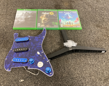 XBOX One Games, Guitar Game Part, And Computer Mount Part