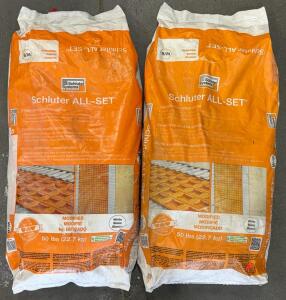 (2) Bags Schluter ALL-SET White Modified Mortar, 50 lbs Bag, Specialized For Membranes & Boards (2 Bags)