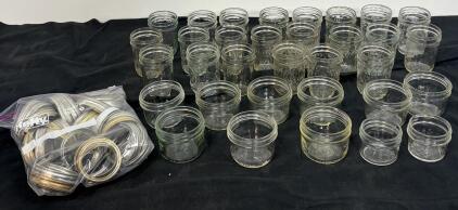 Assorted Kerr Mason Jars Lot &ndash; Glass Jars, Half-Pint & Pint Sizes &ndash; Home Canning