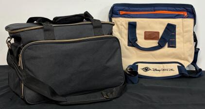 Disney Cruise Line Logo Cooler Bag & Large Soft-Sided Black Insulated Tote Set