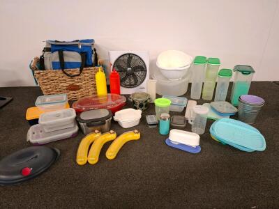 Kitchen Storage Containers, Lunch Boxes, Picnic Set, Cooler Bag, Fan, And More