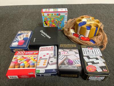 Dominoes Sets (Double 12 & 6), Poker Chips, Puzzles &ndash; Pressman, Cardinal, Masterpieces