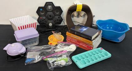 Mixed Goods Lot - Kitchenware, Speaker / Karaoke, Neck Massager & More