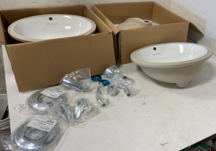 (4) Porcelain Sinks