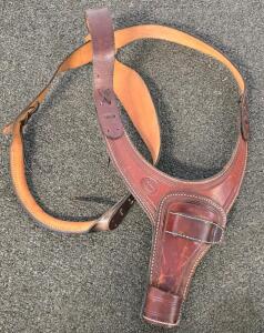 W. Ostin Custom Leather Shoulder Holster, Right-Hand Draw, Brown Leather