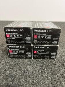 Fiocchi Buckshot 11/0 12 Gauge 2.75" 33G 8.6MM 40 Cartridges Lead Shot, Lot 184957316C