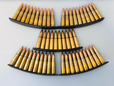 Fiocchi USA 7.62x39mm FMJ 123gr Ammunition on Stripper Clips (50 Total Rounds)