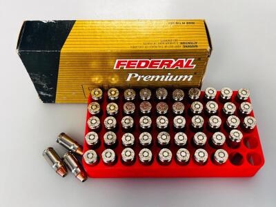 Federal Premium .357 SIG 125gr JHP Ammunition, 50 Rounds, Nickel-Plated Brass Cases