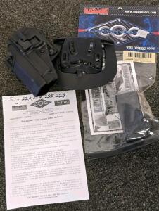 Blackhawk CQC Carbon Fiber Holster & Paddle Set for SIG 220/226/228/229 w/ Mag Case, Black