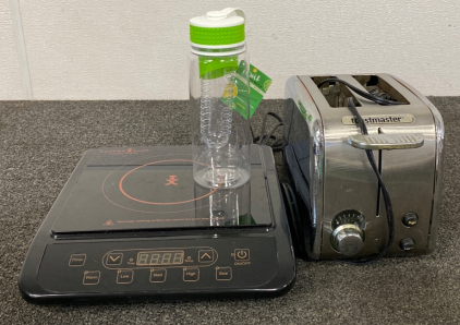 Copper Chef Induction Cooktop, Infuser Bottle, and Toastmaster