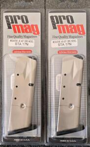 (2) ProMag STA 17N 10-Round Nickel Magazine for Star Megastar .45 ACP