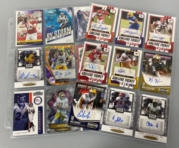 (18) Football Cards Some With Autographs