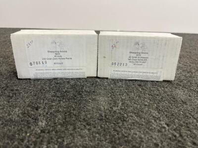 Sheepdog Ammo .40 S&W 180gr Nosler HP & .45 Auto 230gr Zero HP, 50rd Boxes