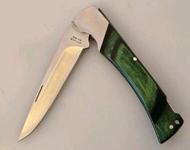 Aitor Gran Capitan Folding Pocket Knife, 4" Closed, Green ABS Handle, X42 Stainless Steel Blade